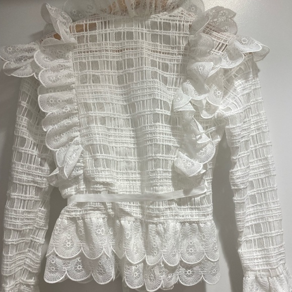 LOEIL Wrap Lacey Blouse - Picture 6 of 6